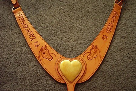 Brass Heart Horse Pattern