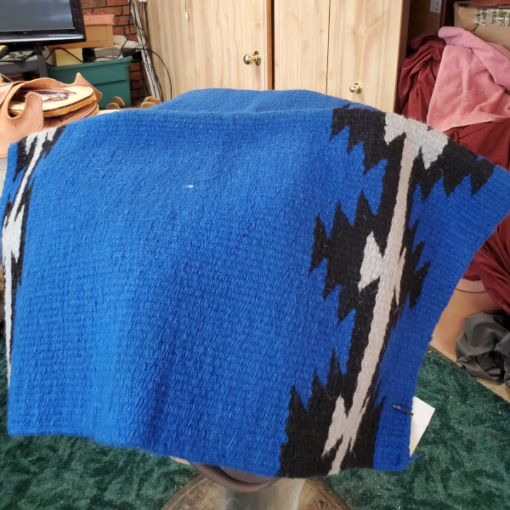 Navajo Weave Saddle Blanket Blue