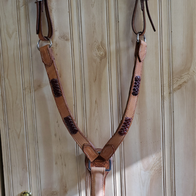 Custom Braided design breastcollar with stainless steel hardware