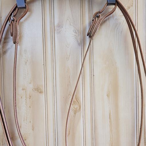 8-9Ft 3/4' harness leather reins with stainless steel buckles